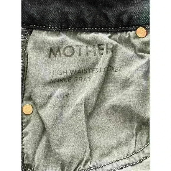Mother Sz 24 The Looker Ankle Fray Jeans Last Call Skinny High Rise Stretch - Picture 10 of 14